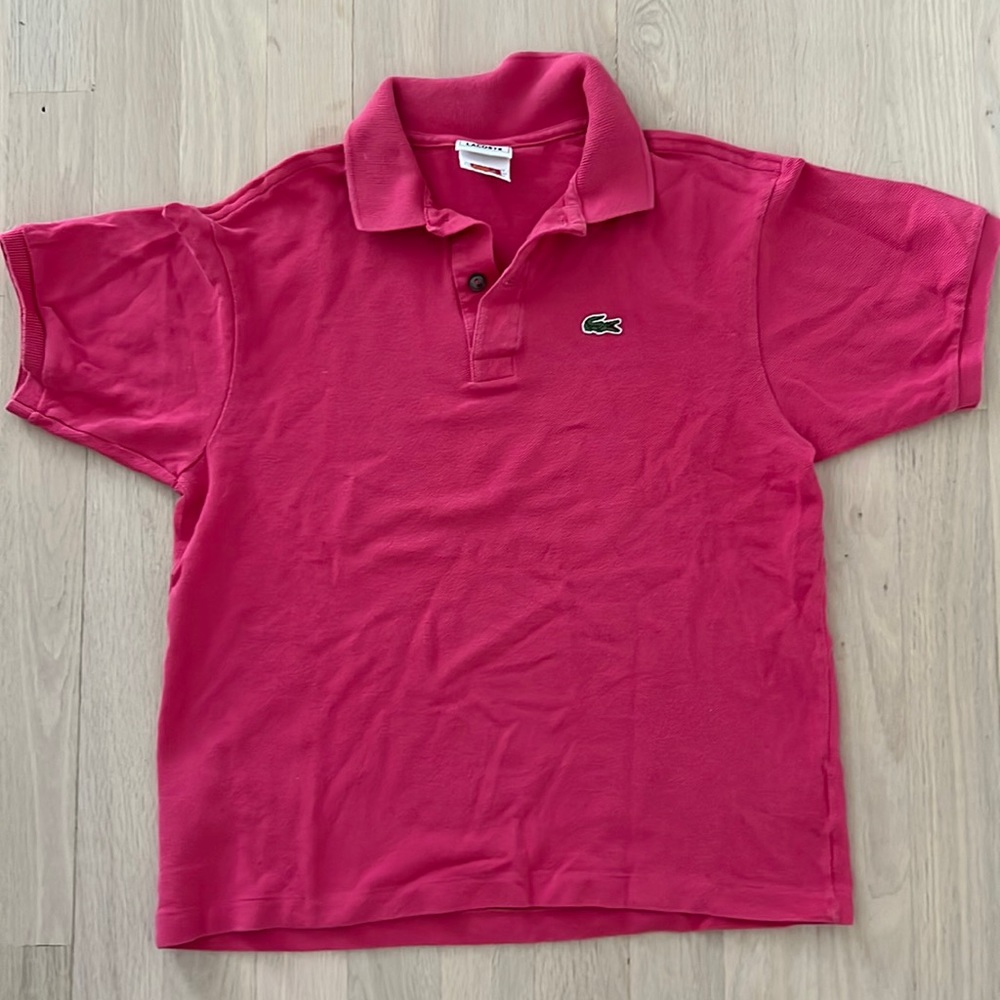 Deep Pink Lacoste short sleeved classic piqué Polo